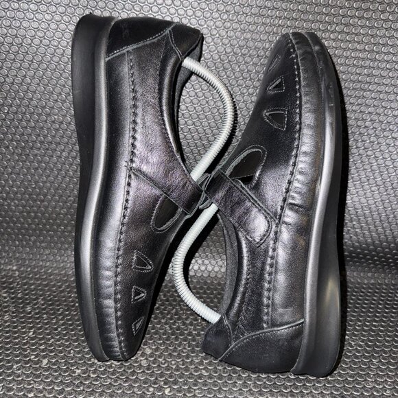 SAS Roamer Tripad Comfort Black Leather Adjustable Hook Loop Shoes Size 9.5M - Picture 4 of 8